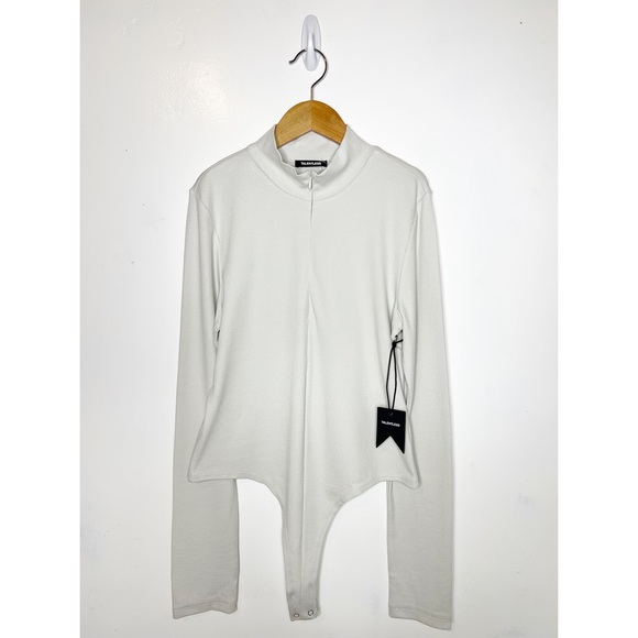 Talentless Rib Zip Front Bodysuit Size L - Picture 5 of 13